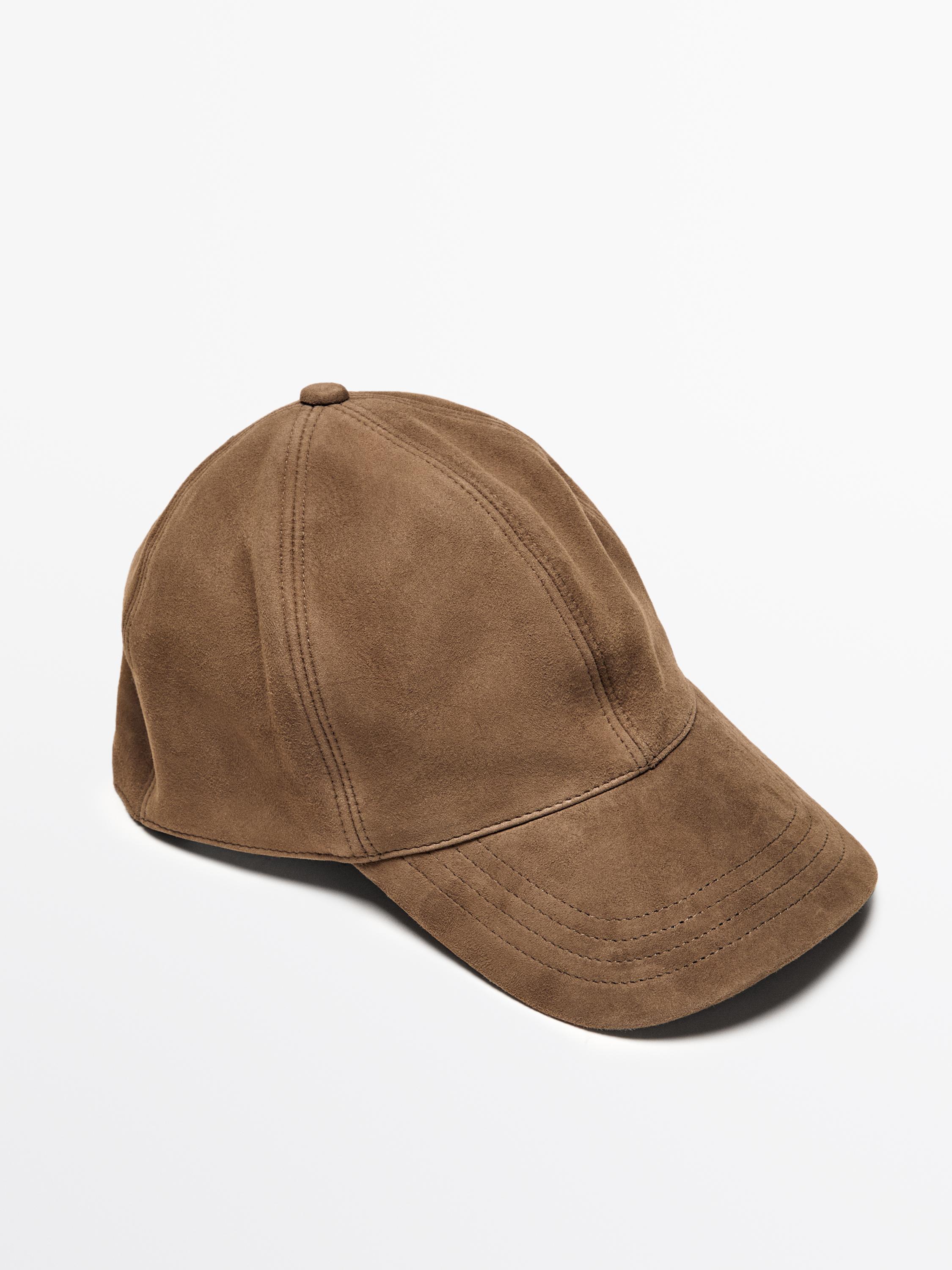 Suede leather cap